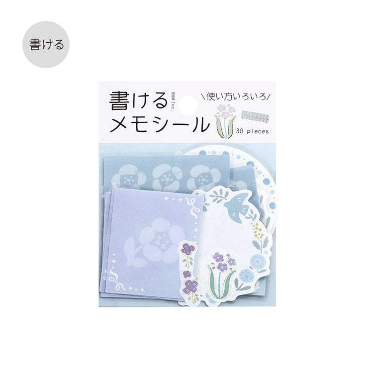 BGM Foil Stamping Memo Seal: Flower Weather - Blue