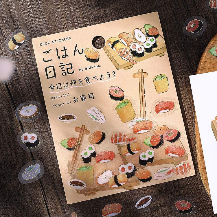 BGM Foil Stamping Clear Seal: Food Diary - Sushi