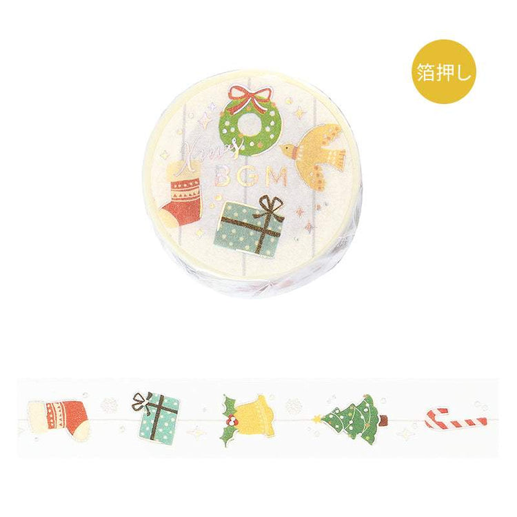 BGM Foil Stamping Christmas Limited Edition Masking Tape - Christmas Ornaments