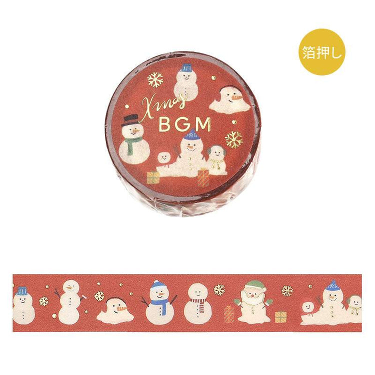 BGM Foil Stamping Christmas Limited Edition Masking Tape - Snowmen