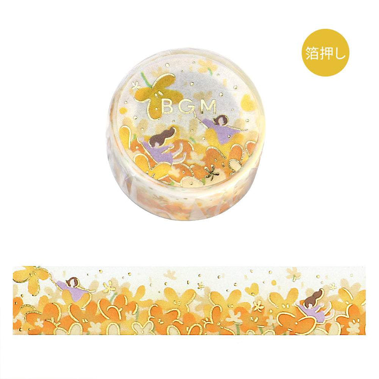 BGM Foil Stamping Masking Tape: Hana Monogatari - Flower Blizzard