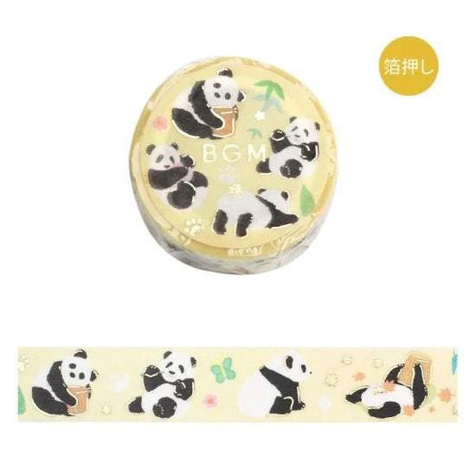 BGM Foil Stamping Masking Tape: Life - Panda Paradise