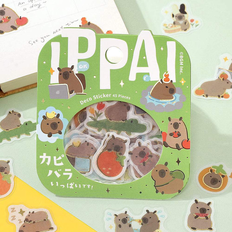 BGM Foil Stamping Flake Seal: Ippai - It's Full of Capybaras