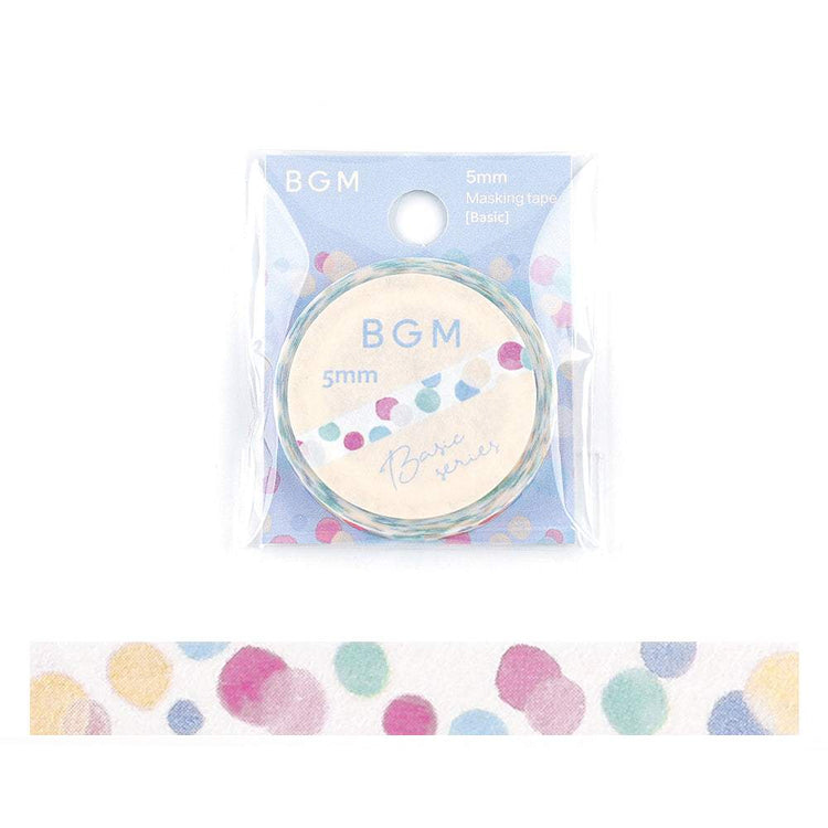 BGM Foil Stamping Masking Tape: Life - Colorful Polka Dots