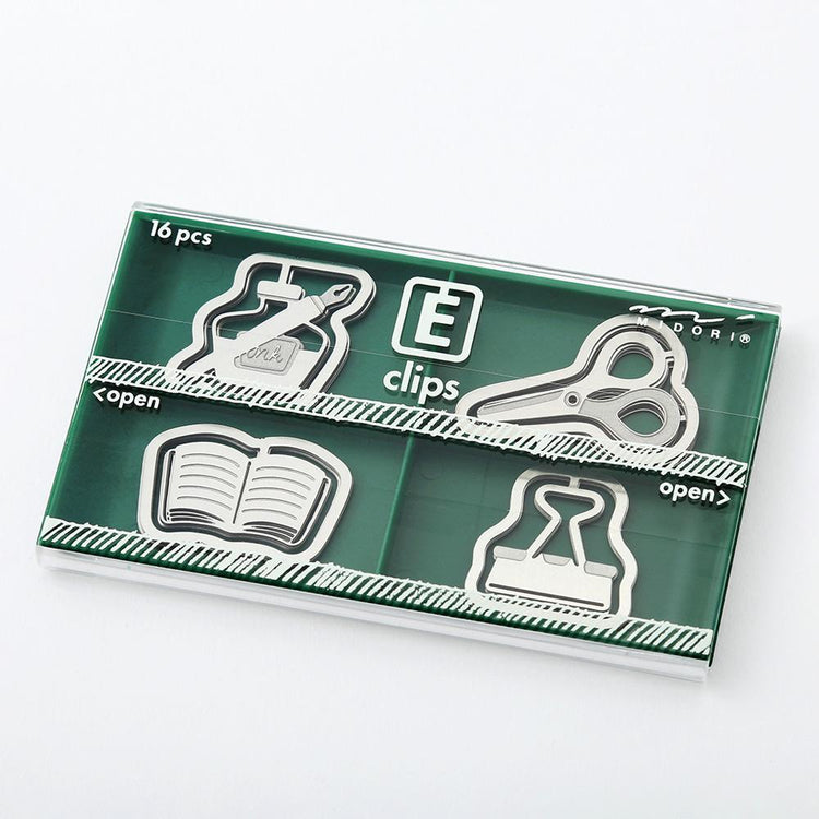 Midori E-Clips Paper Clip Etching Clips Leaf / Fruit / Necklace / Flower / Space / Stationery