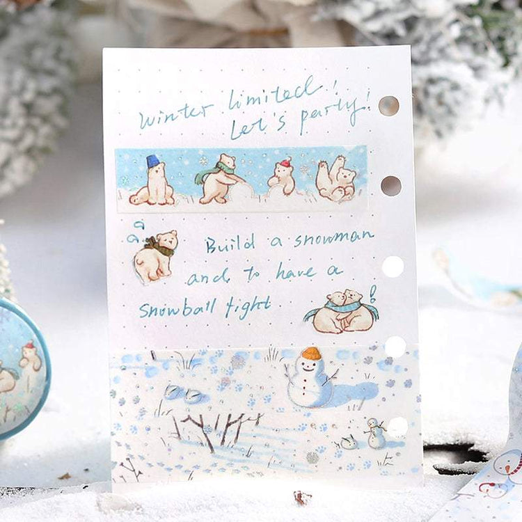 BGM Foil Stamping Winter Limited Edition Masking Tape - Bear