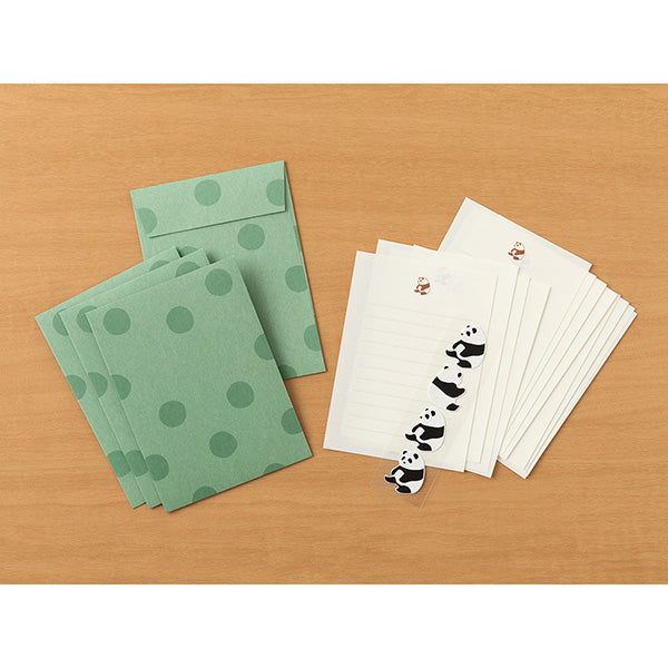 Midori Letter Paper & Envelopes with Stickers 948 Panda A