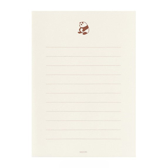 Midori Letter Paper & Envelopes with Stickers 948 Panda A