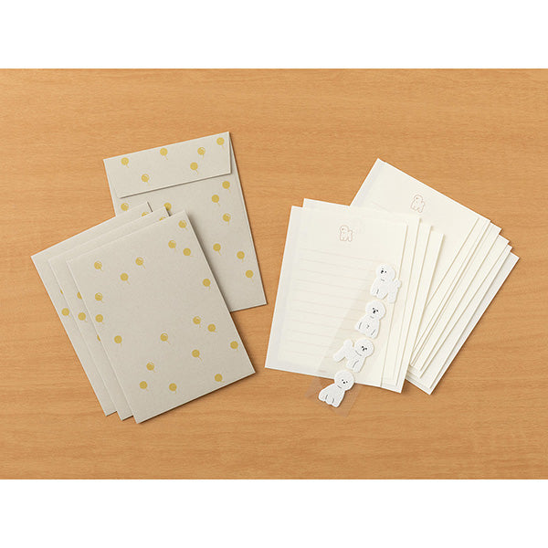 Midori Letter Paper & Envelopes with Stickers 949 Bichon Frise