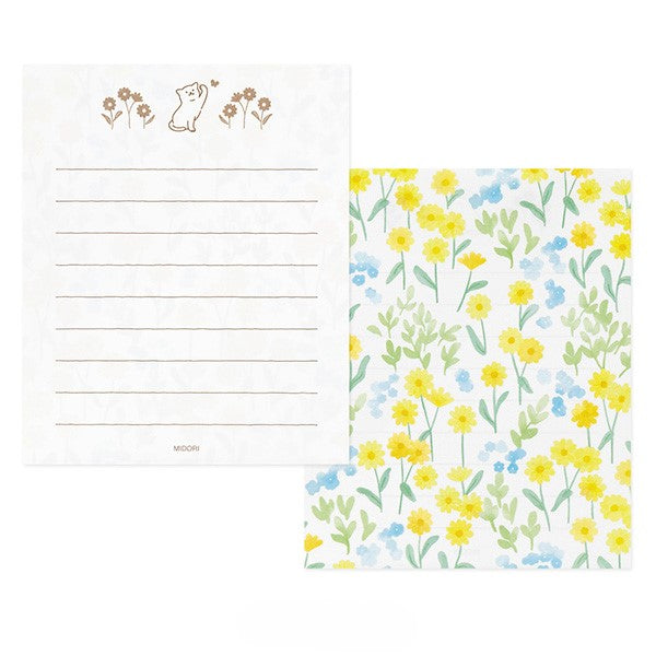 MIDORI Mini Letter Paper & Envelopes with Stickers 943 For You Cat