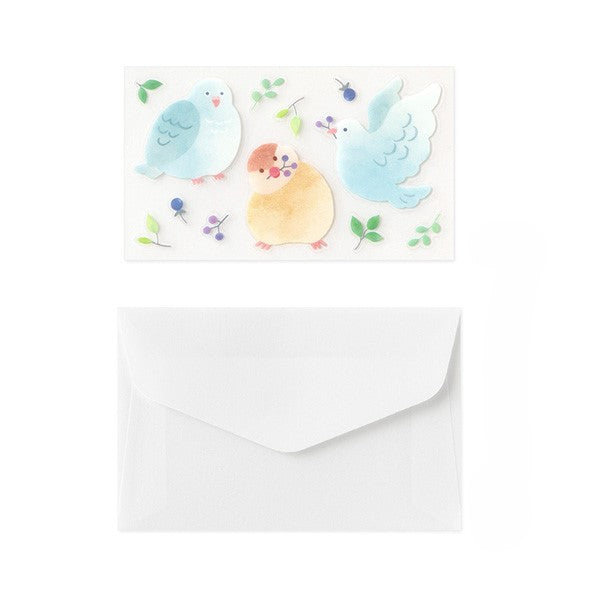 Midori Mini Letter Paper & Envelopes with Stickers 944 For You Bird
