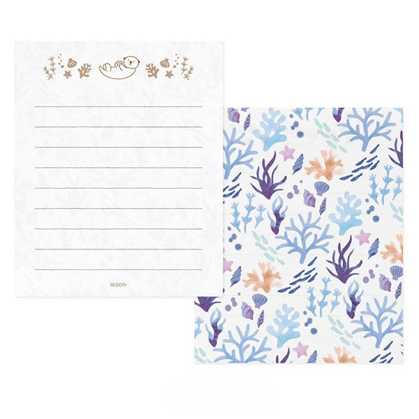 Midori Mini Letter Paper & Envelopes with Stickers 945 For You Sea Otter