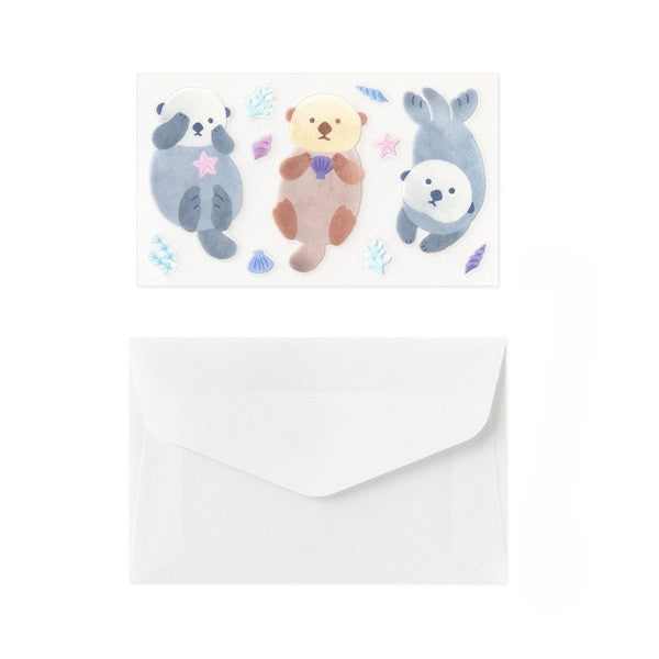 Midori Mini Letter Paper & Envelopes with Stickers 945 For You Sea Otter