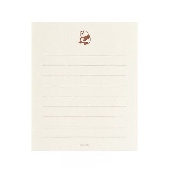 Midori Mini Letter Paper & Envelopes with Stickers 952 Panda A
