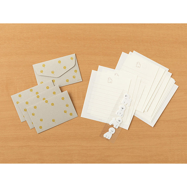 Midori Mini Letter Paper & Envelopes with Stickers 953 Bichon Frise