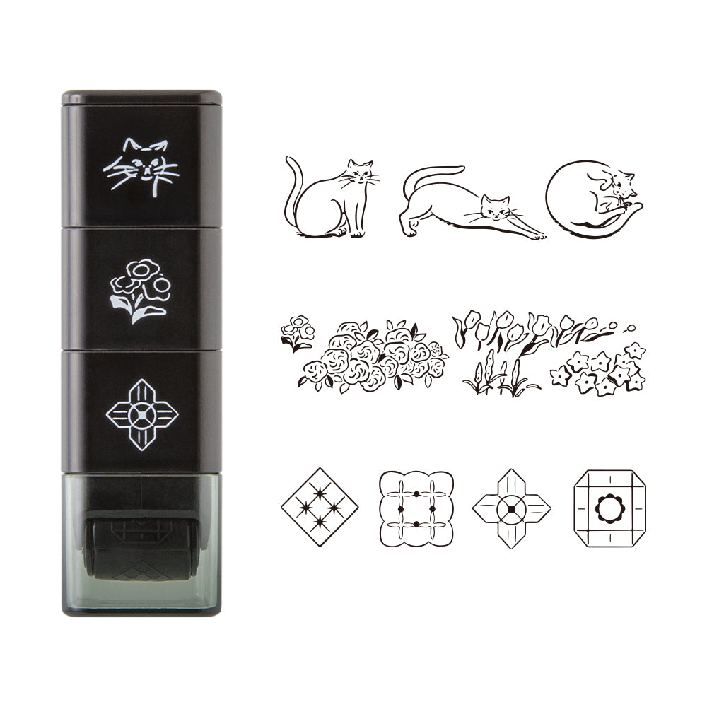 Midori Paintable Stamp Roller Cat and Landscape, Midori, Stamp Roller, Midori Paintable Stamp Roller, WashiWednesday