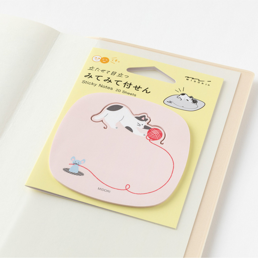Midori Sticky Notes Pop-up Cat