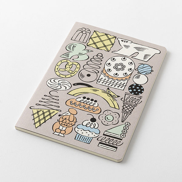 Midori Yuru Log Notebook B6 - Sweets & Animals