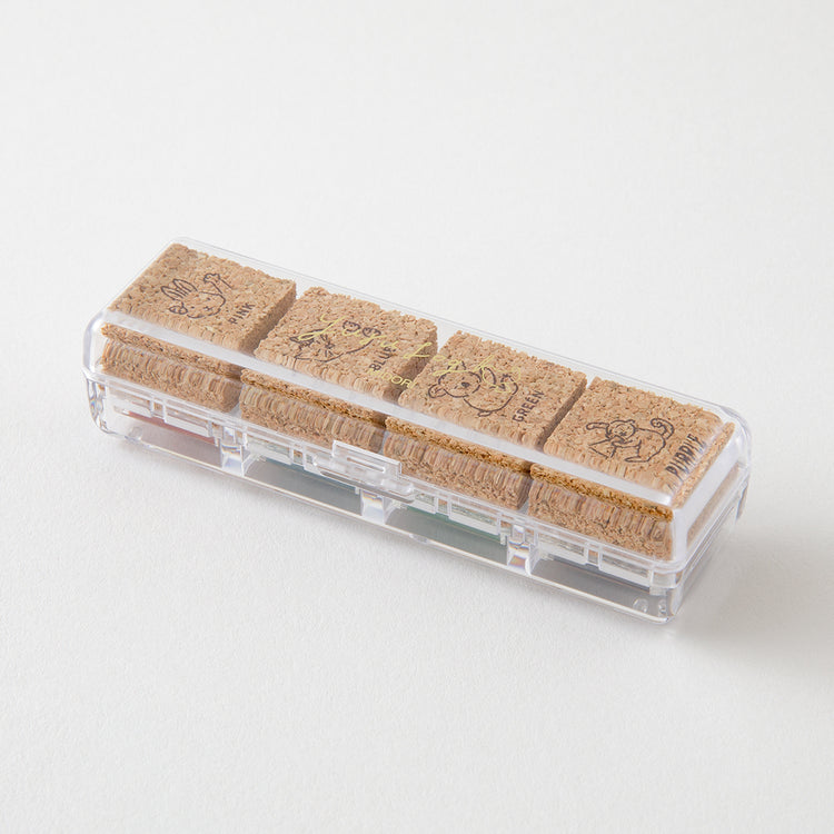 Midori Yuru Log Pre-inked Stamp Animal Poses, Midori, Pre-inked Stamp, Yuru Log, Midori Pre-inked Stamp, WashiWednesday