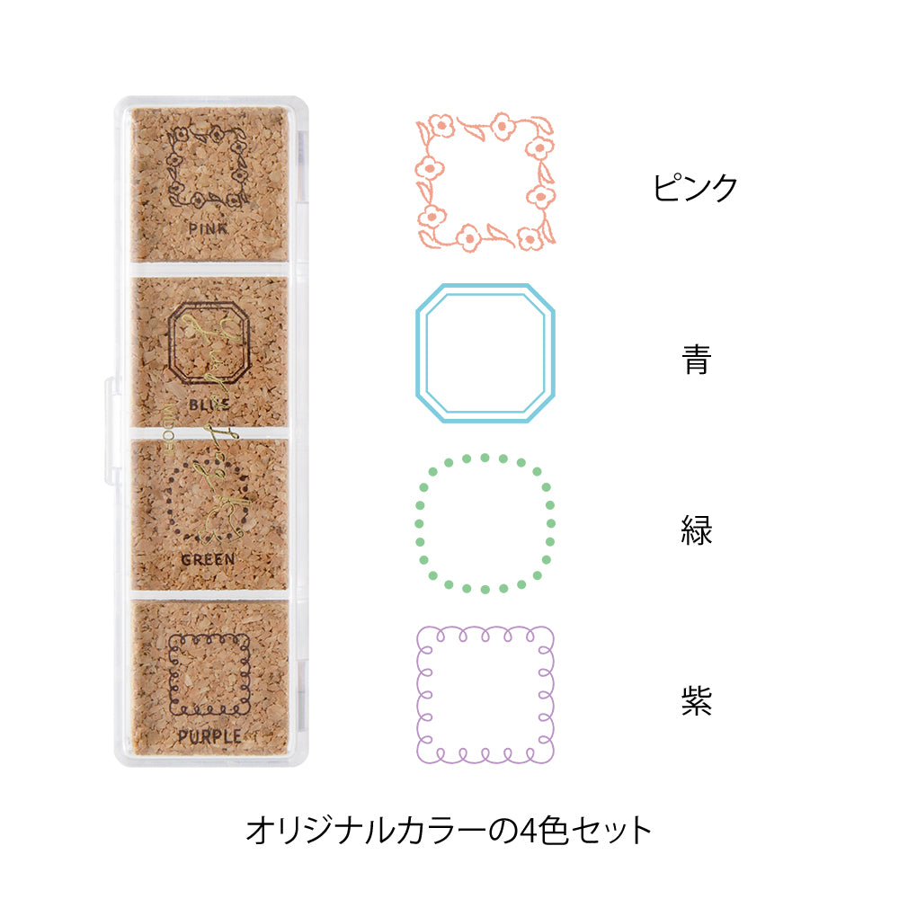 Midori Yuru Log Pre-inked Stamp Frame, Midori, Pre-inked Stamp, Yuru Log, Midori Pre-inked Stamp, WashiWednesday
