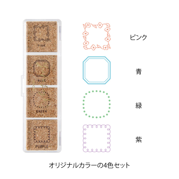 Midori Yuru Log Pre-inked Stamp Frame, Midori, Pre-inked Stamp, Yuru Log, Midori Pre-inked Stamp, WashiWednesday
