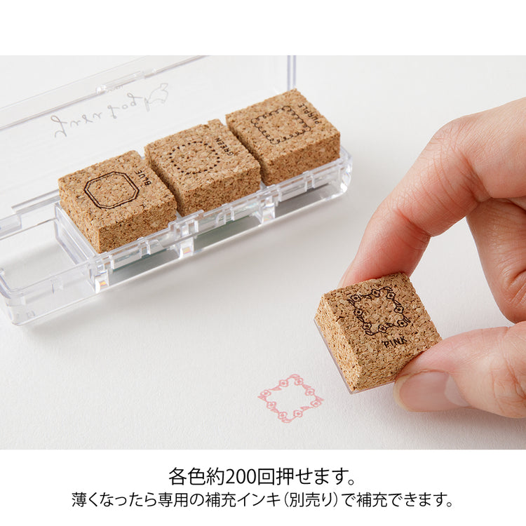 Midori Yuru Log Pre-inked Stamp Frame, Midori, Pre-inked Stamp, Yuru Log, Midori Pre-inked Stamp, WashiWednesday