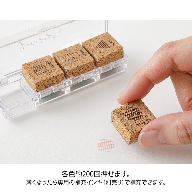 Midori Yuru Log Pre-inked Stamp Geometry, Midori, Pre-inked Stamp, Yuru Log, Midori Pre-inked Stamp, WashiWednesday