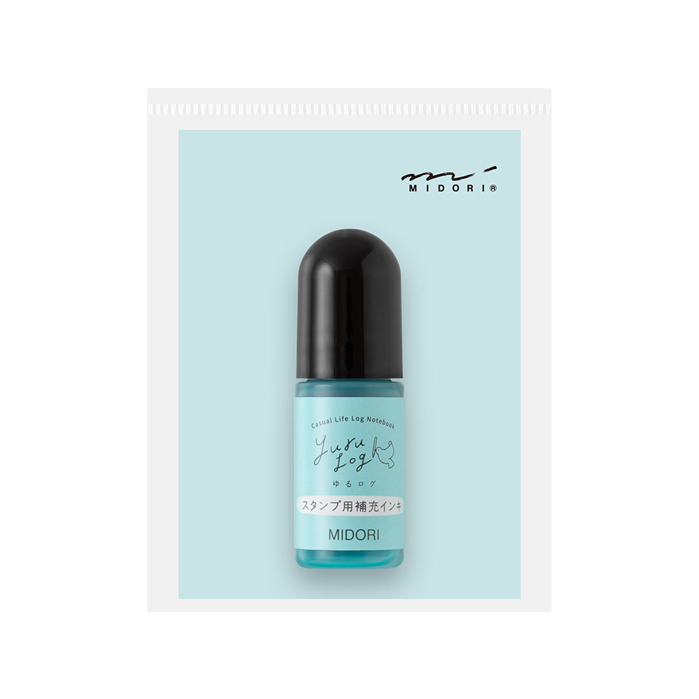 Midori Yuru Log Stamp Pre-inked Refill Ink Blue, Midori, Yuru Log, Pre-inked Refill Ink, Ink Refill, Stamp Ink Refill, WashiWednesday