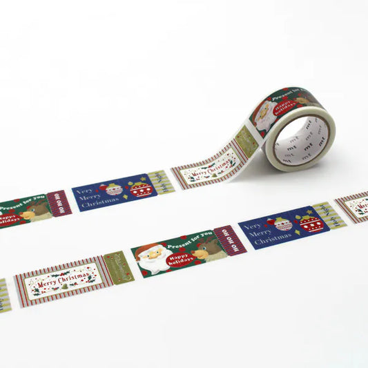 MT Christmas 2025 Washi Tape Christmas Tickets – vintage Christmas ticket designs on wide 24mm tape.