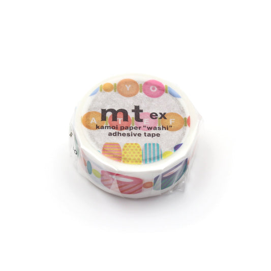 MT EX Washi Tape Thank You in colorful decorative tape.