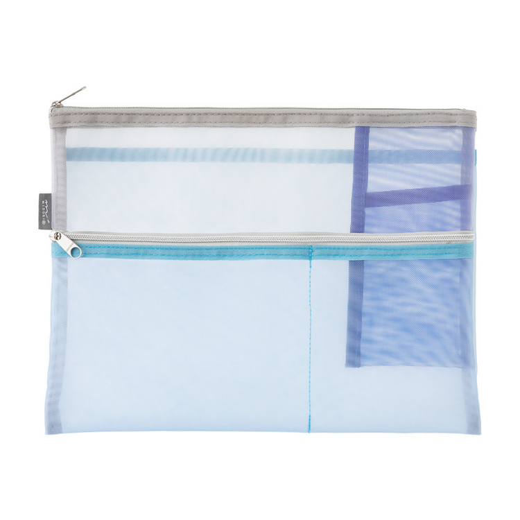 Midori Pen & Tool Pouch (B5) Mesh - Light Blue