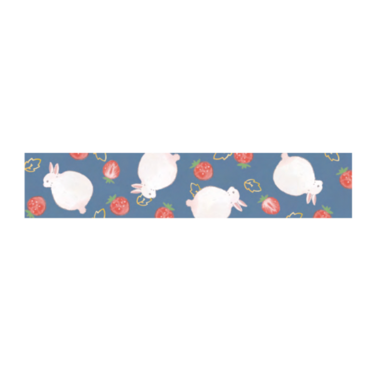 BGM Foil Stamping Masking Tape: Rabbit Country - Strawberry Daifuku