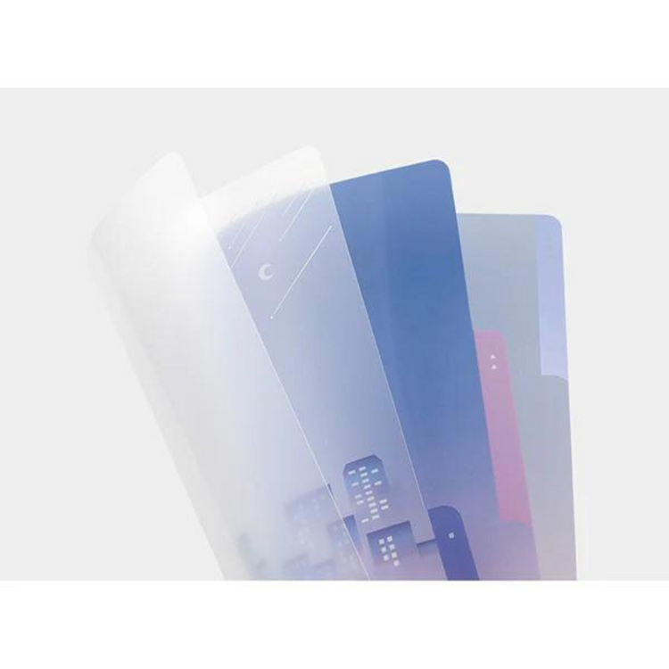 Midori A4 3 Pockets Clear Folder - City Pop