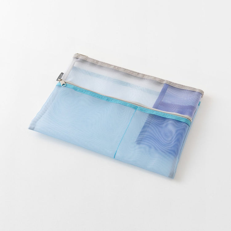 Midori Pen & Tool Pouch (B5) Mesh - Light Blue