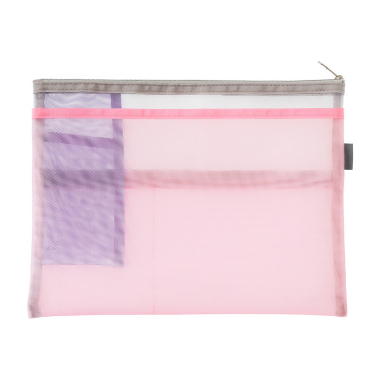 Midori Pen & Tool Pouch (B5) Mesh - Pink