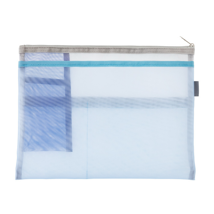 Midori Pen & Tool Pouch (B5) Mesh - Light Blue