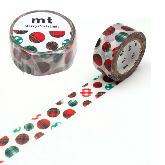 MT Christmas 2020 Washi Tape Christmas Check Dot