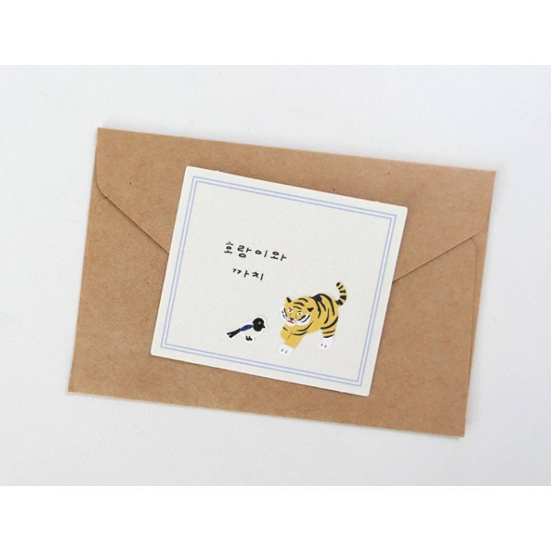 Suatelier Daily Deco Sticker sheet featuring hand-drawn Seoul landmarks, traditional Korean architecture, and cultural icons such as Gyeongbokgung Palace, Korean flag, and hanbok characters.