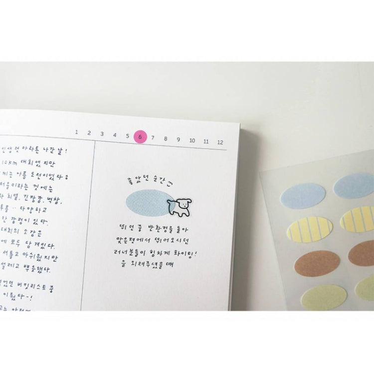 Suatelier Plain Deco Sticker Plain.79 minimalistic stickers that offer endless possibilities for decorating planners, journals, scrapbooks, and more.