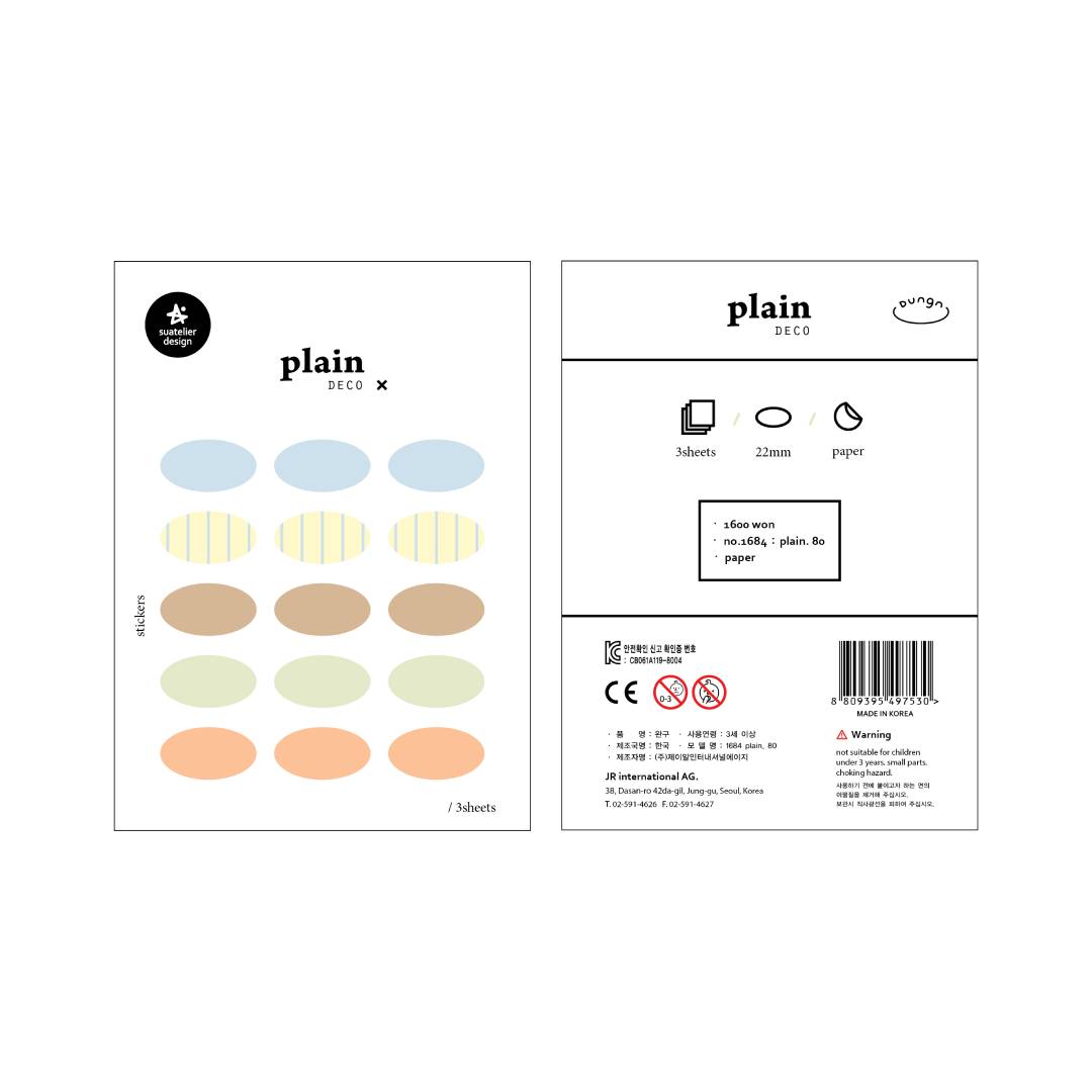 Suatelier Plain Deco Sticker Plain 90 made from premium PET material, these transparent stickers blend seamlessly onto any surface.