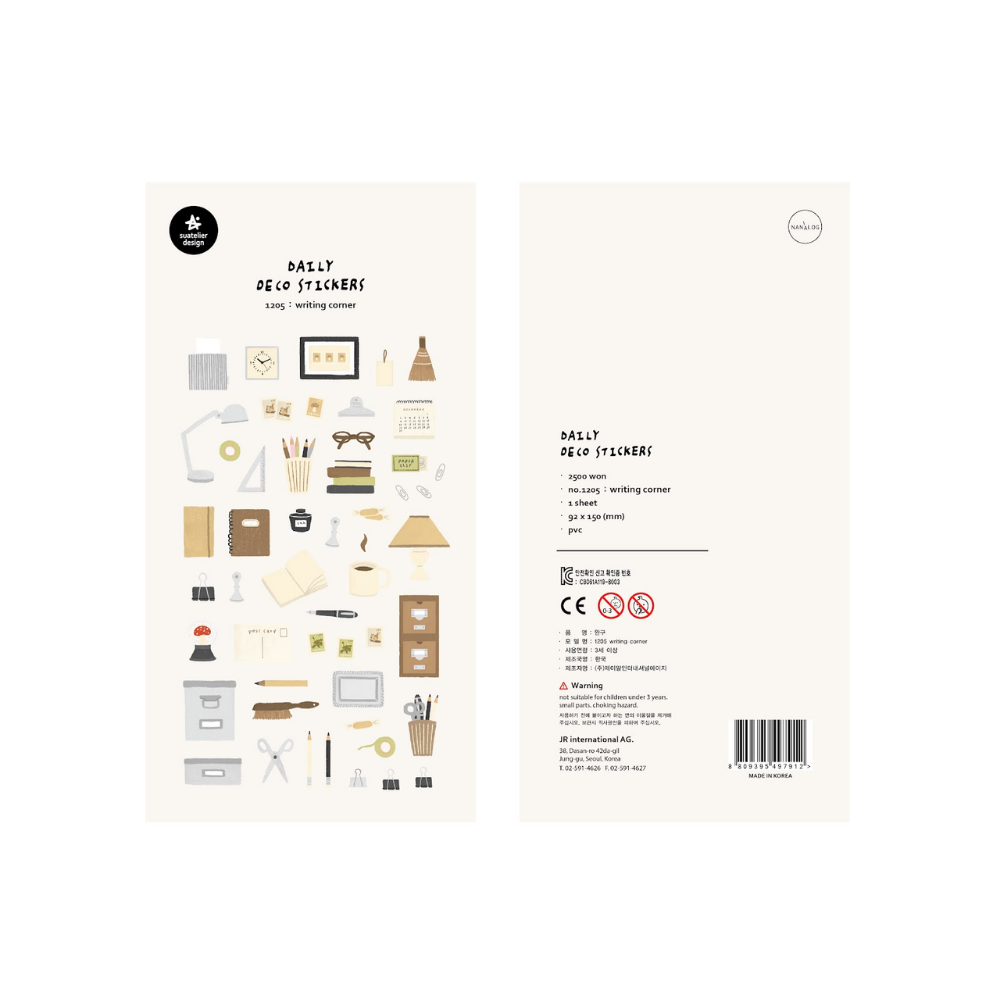 Suatelier Daily Deco Sticker - Writing Corner