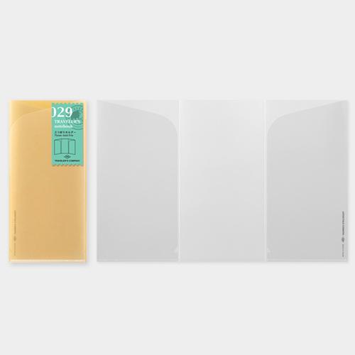 Traveler's Notebook Refill 029 (Regular Size) - Three-fold File