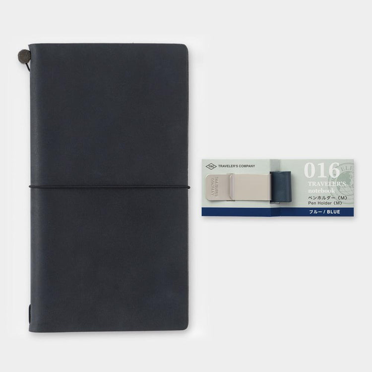 Traveler's Notebook Refill 016 (Regular & Passport Size) - Pen Holder <Medium> Blue
