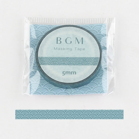 BGM Aomi Wave Pattern Washi Tape