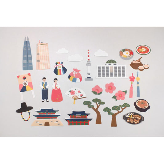 Suatelier Travel Luggage Sticker Pack - Welcome To Korea
