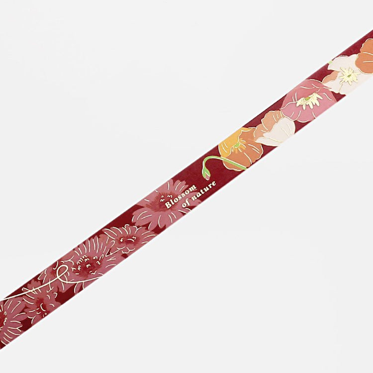 BGM Blossom Maroon Washi Tape