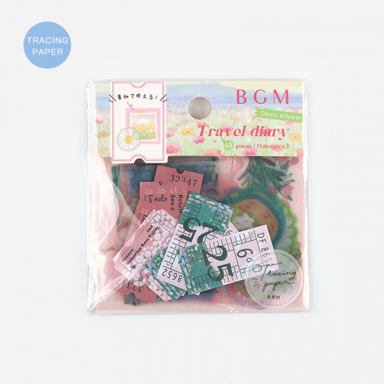 BGM Travel Diary / Flower Field Tracing Paper Seal