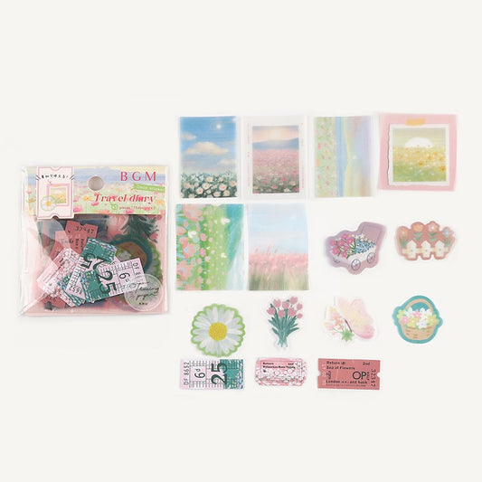 BGM Travel Diary / Flower Field Tracing Paper Seal