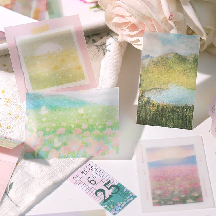 BGM Travel Diary / Flower Field Tracing Paper Seal