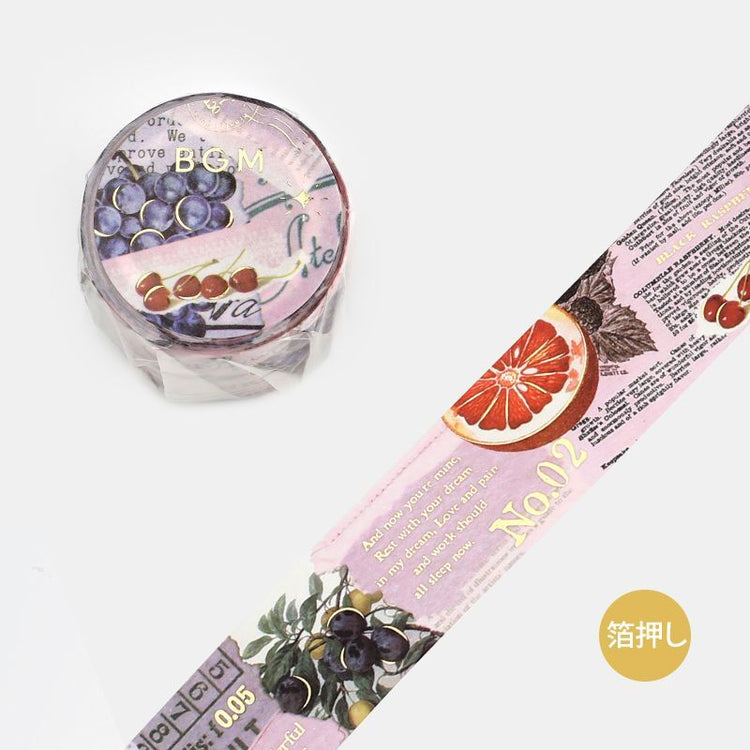 BGM Invitation to Romance Fruits Masking Tape